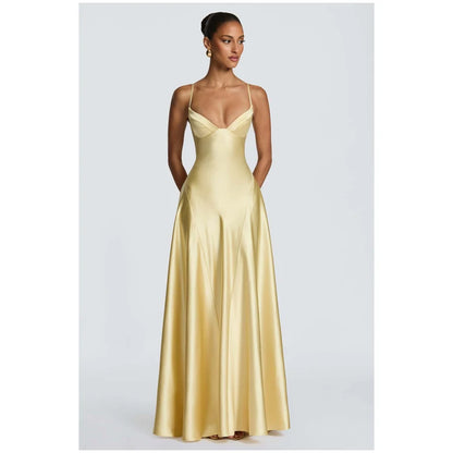 Robe Longue Sirène en Satin Froncé – Épaule Asymmétrique & Découpe | Coupe Slim Luxe 2026