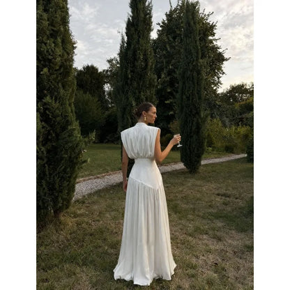 Robe Longue Élégante en Satin – Col V Plongeant, Fente Haute & Fluide | Invitée Mariage Luxe 2026