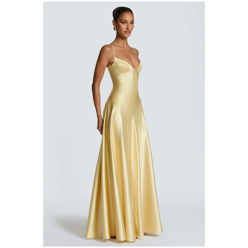 Robe Longue Sirène en Satin Froncé – Épaule Asymmétrique & Découpe | Coupe Slim Luxe 2026