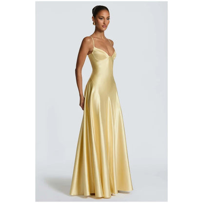 Robe Longue Sirène en Satin Froncé – Épaule Asymmétrique & Découpe | Coupe Slim Luxe 2026